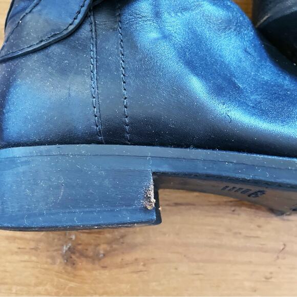 Geox Black Leather Knee-High Boots Size 39 (US 8) - Picture 6 of 13